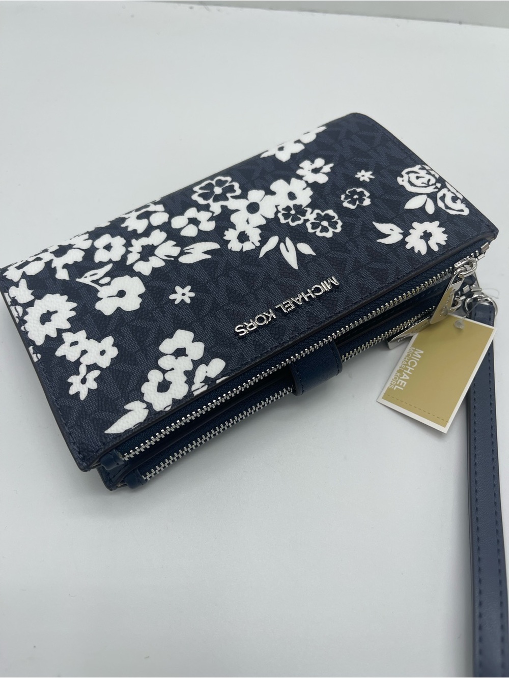 MICHAEL KORS Jet Set Travel Lg Double Zip Printed Signature Logo Wristlet Wallet - Picture 14 of 16